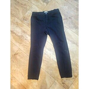 LOFT Women's Black Solid Skinny Denim Jeans Sz 10 Waist 30 Regular Fit